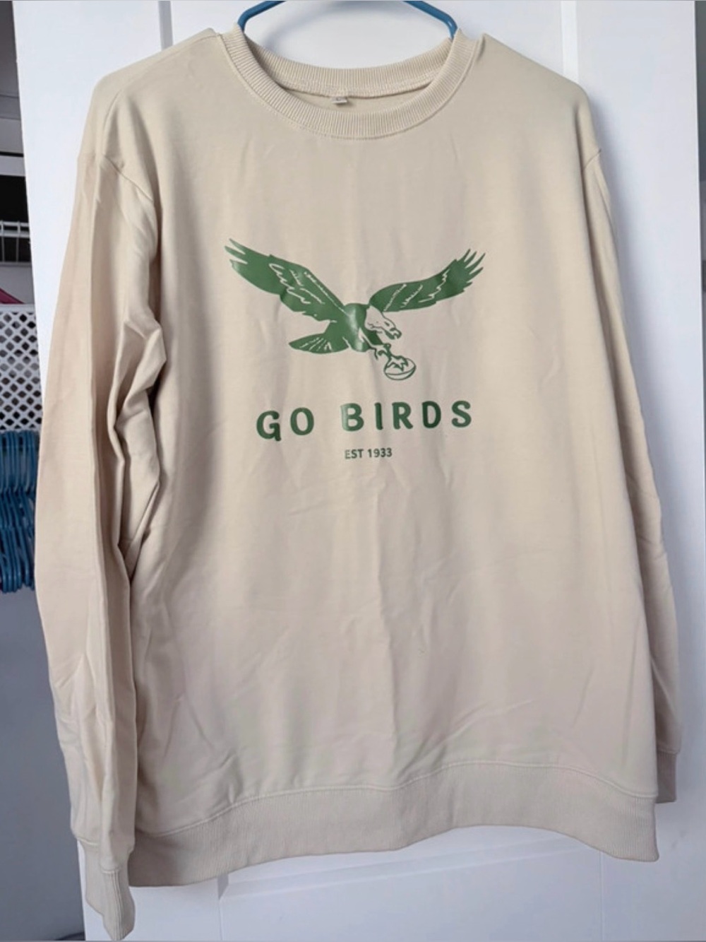 Go Birds Beige Graphic Crewneck Sweater